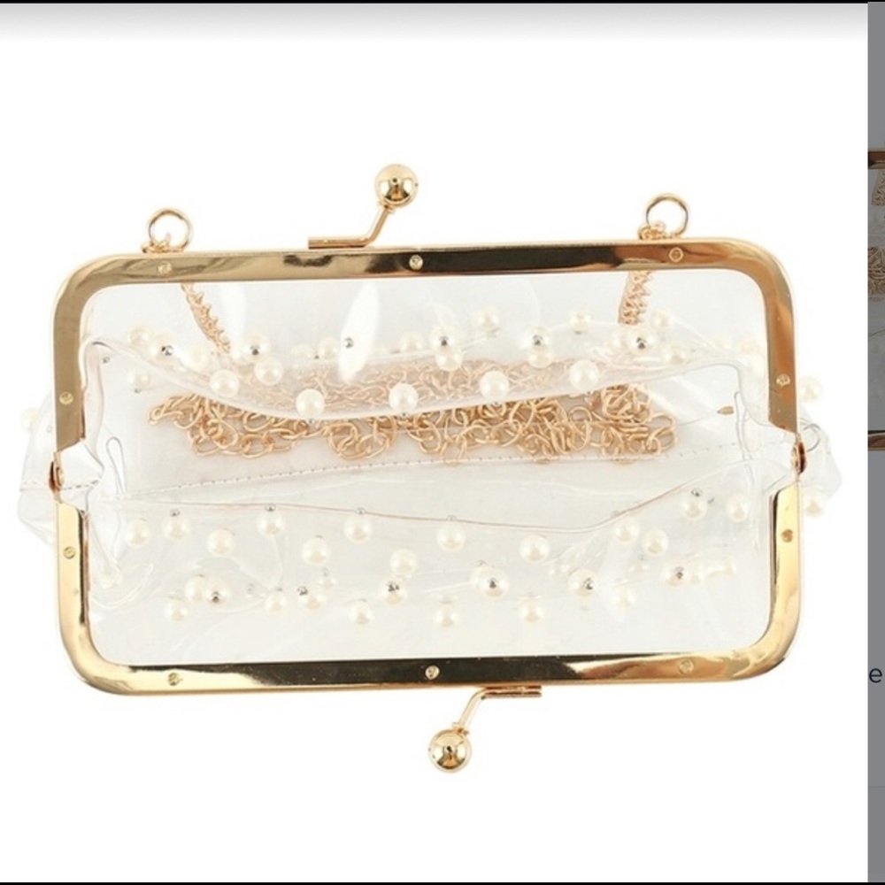 Women’s Beaded Transparent Crossbody Jelly Bag - Picture 4 of 6